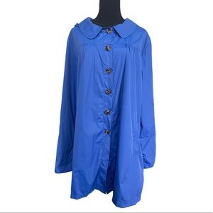 Meaneor windbreaker hooded blue jacket